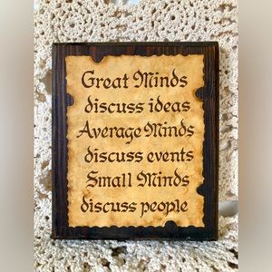 Vintage Wooden Plaque